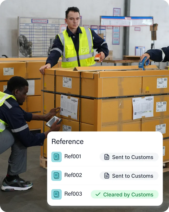 Customs clearance timeline showing 4-6 hour processing