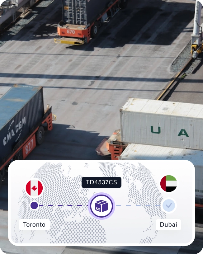 eShipper UAE global shipping route map